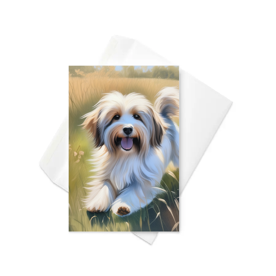 PugMug Custom Tan Havanese Dog Greeting Card