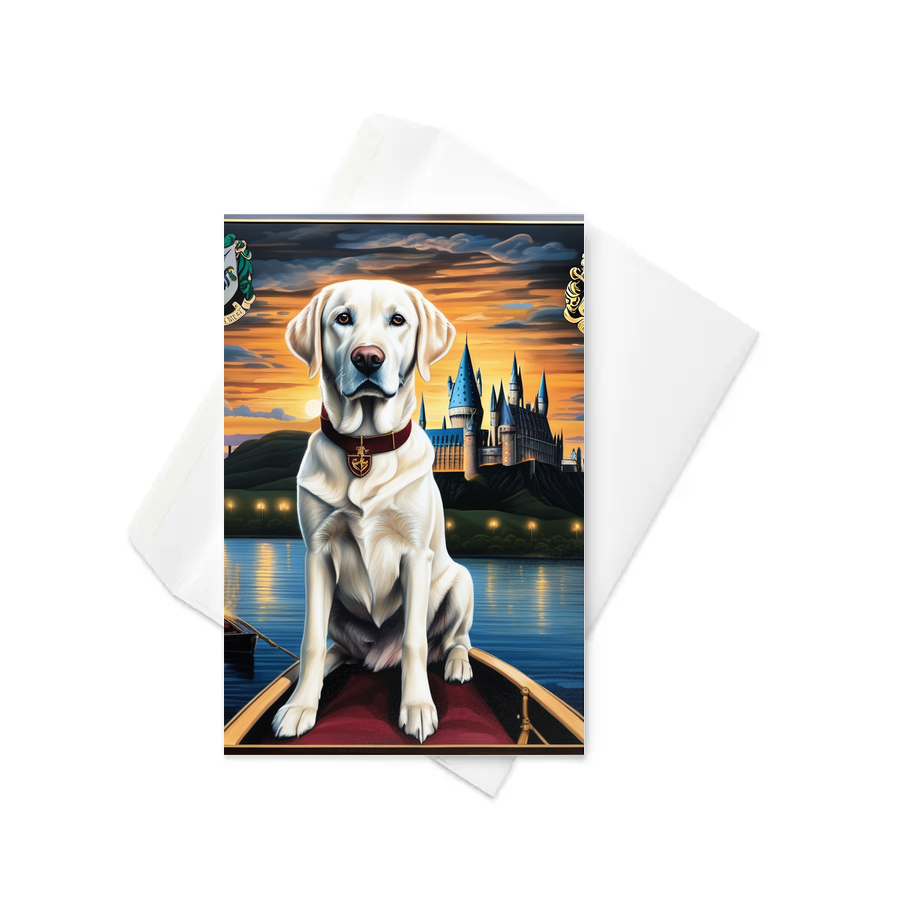 PugMug Custom White Labrador Retriever Greeting Card