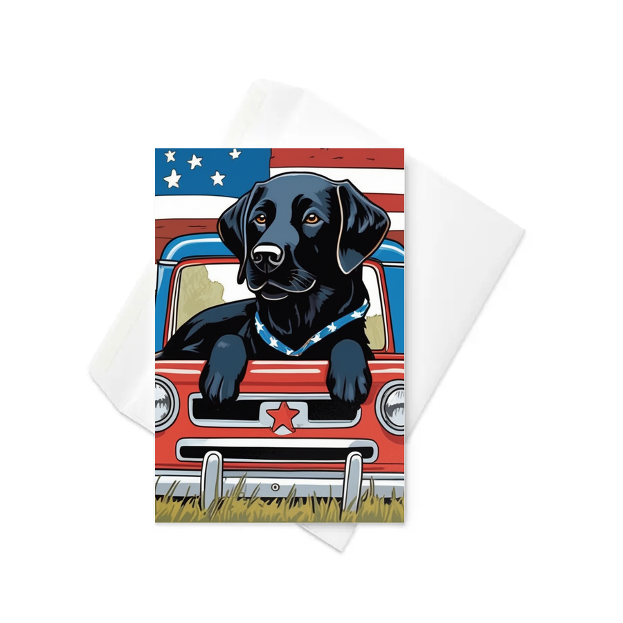 PugMug Custom Black Labrador Retriever Greeting Card