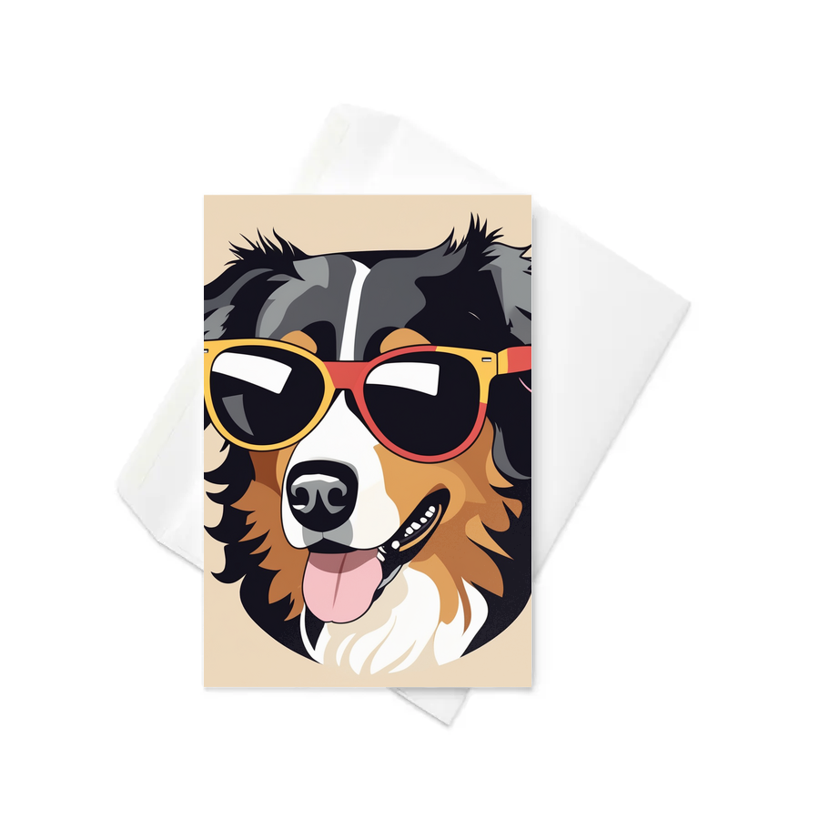 PugMug Custom Miniature American Shepherd Greeting Card