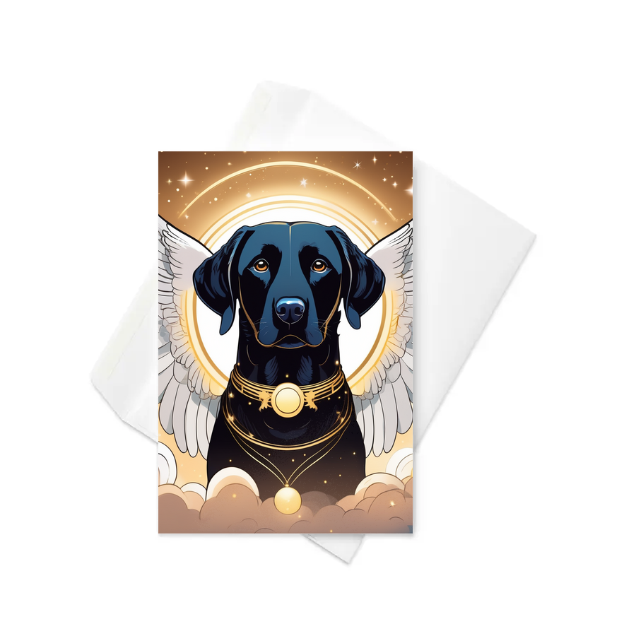 PugMug Custom Black Labrador Retriever Greeting Card
