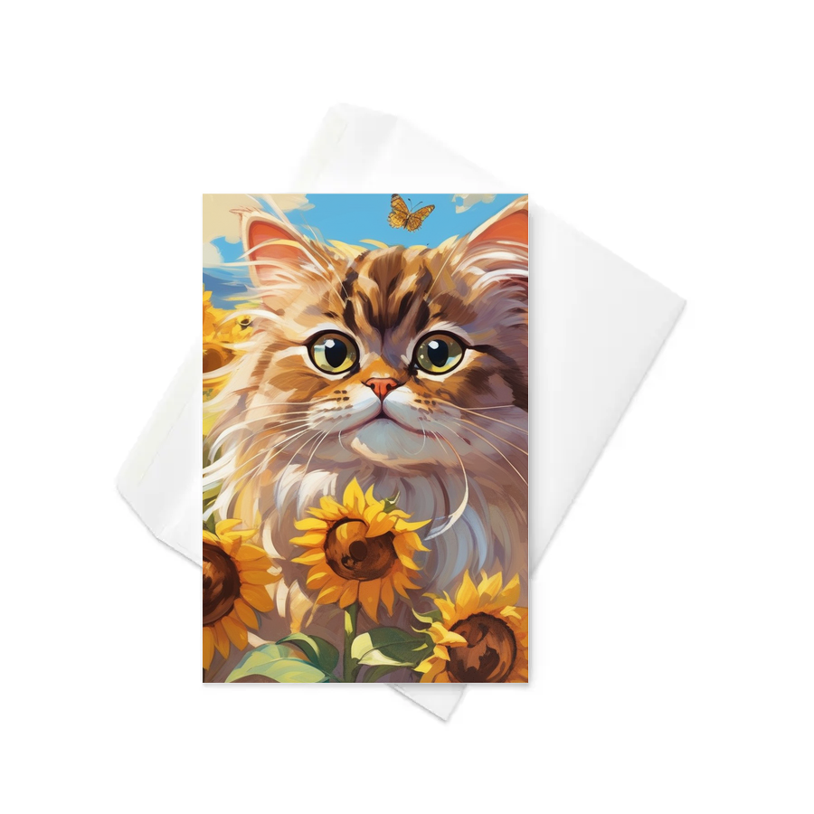 PugMug Custom Tabby Persian Cat Greeting Card