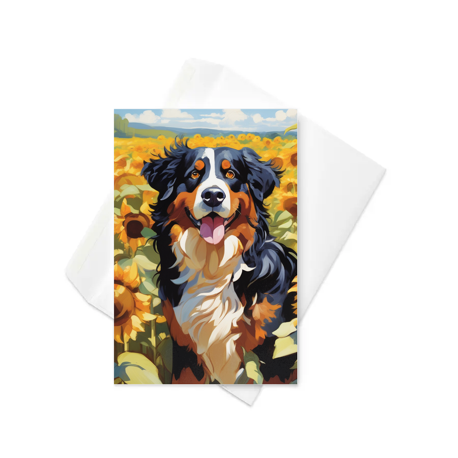 PugMug Custom Bernese Mountain Dog Greeting Card