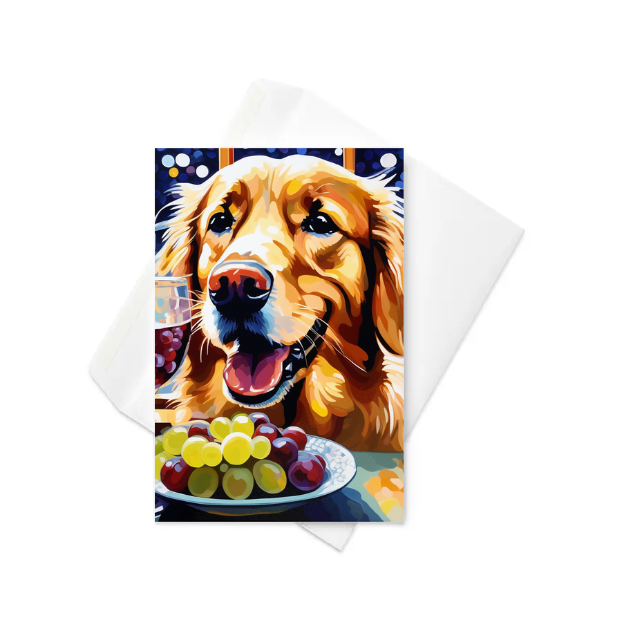 PugMug Custom Golden Retriever Greeting Card