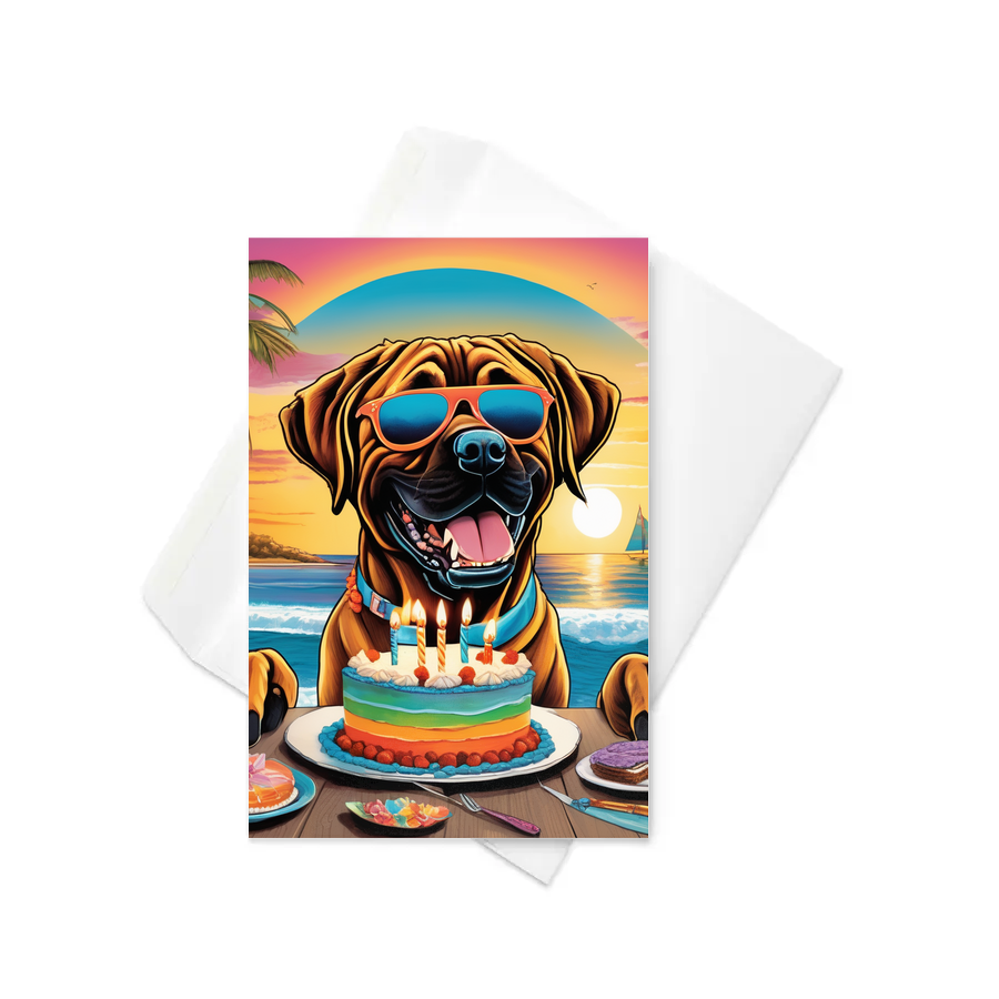 PugMug Custom Mastiff Greeting Card