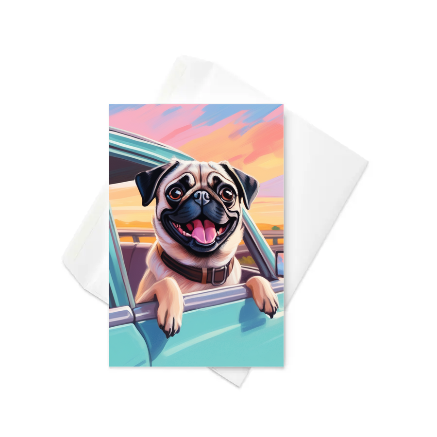 PugMug Custom Pug Greeting Card