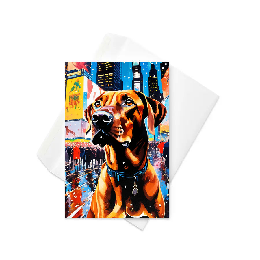 PugMug Custom Rhodesian Ridgeback Greeting Card