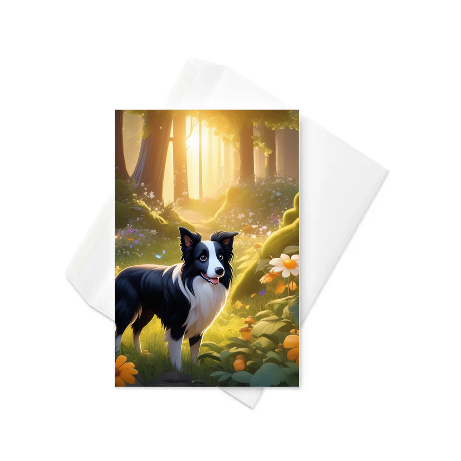 PugMug Custom Border Collie Greeting Card