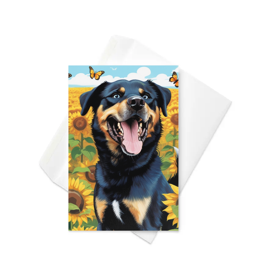 PugMug Custom Blue Greeting Card