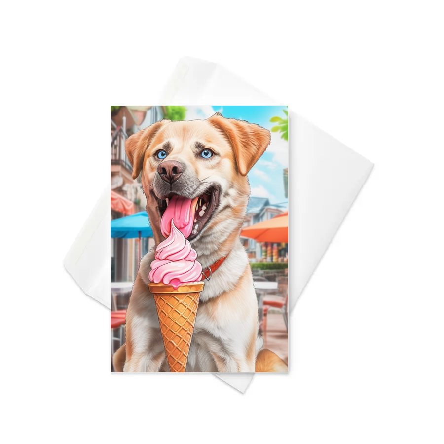 PugMug Custom Blue Greeting Card