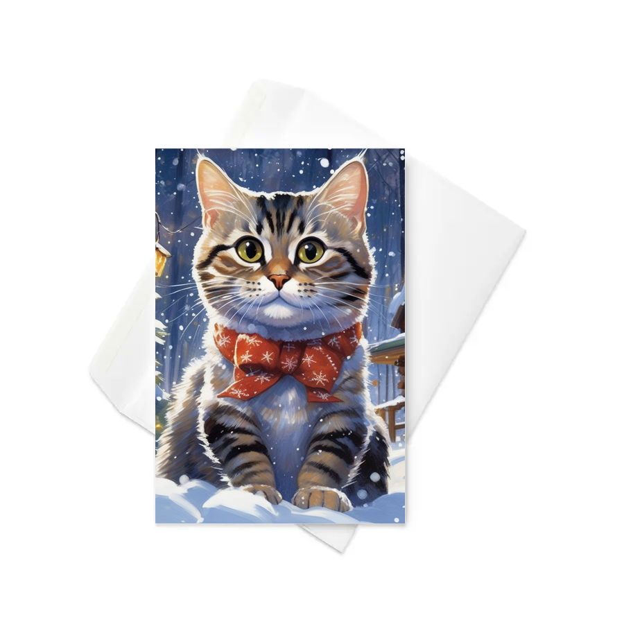 PugMug Custom Tabby American Shorthair Cat Greeting Card