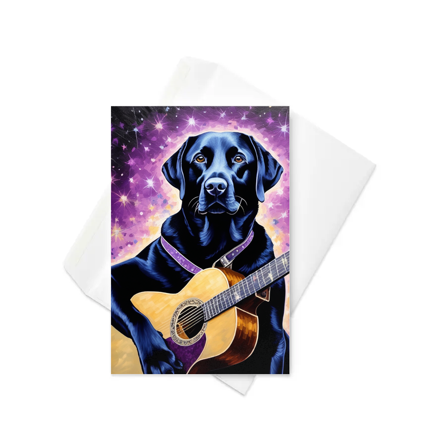 PugMug Custom Black Labrador Retriever Greeting Card