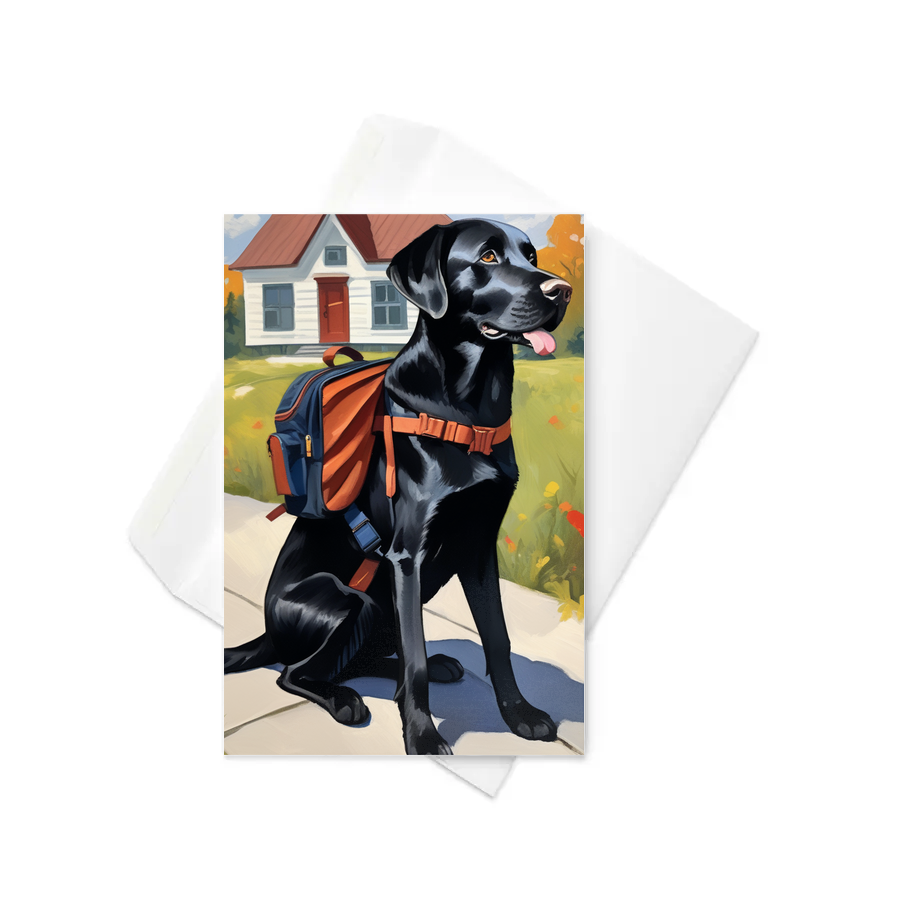 PugMug Custom Black Labrador Retriever Greeting Card
