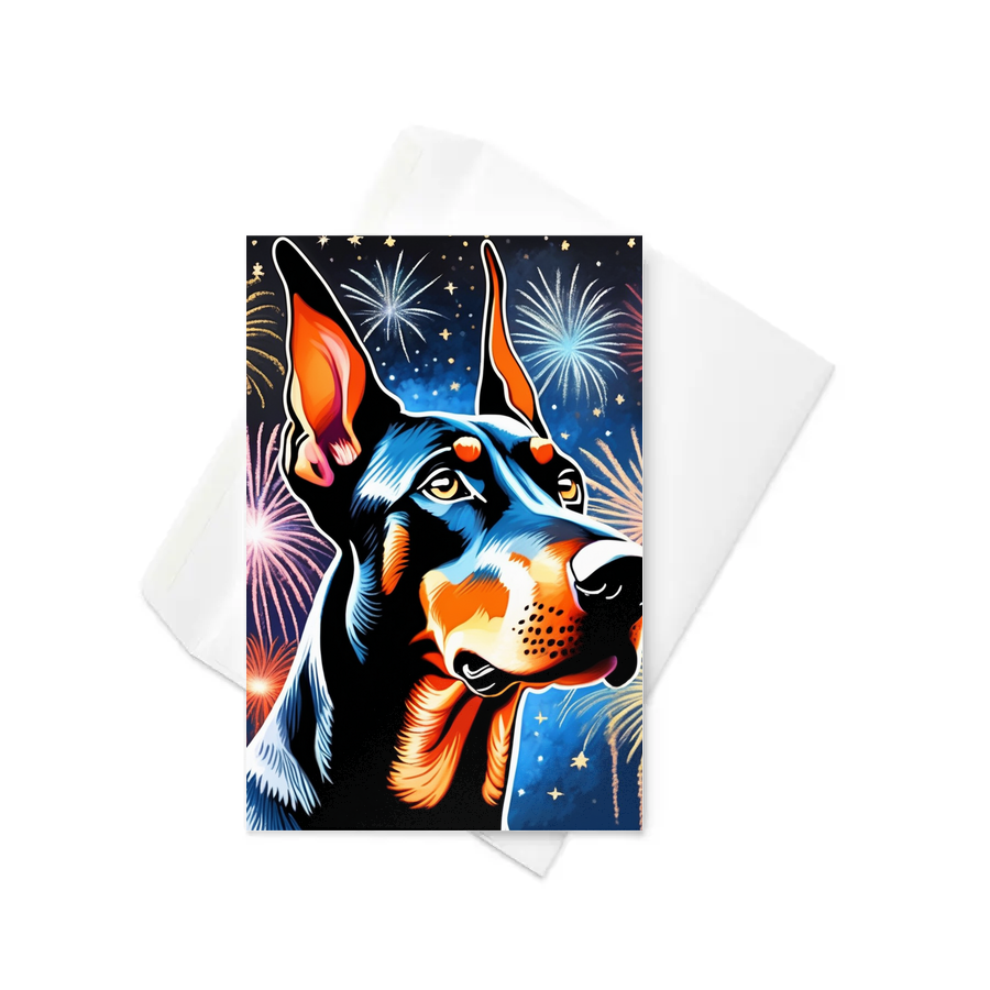 PugMug Custom Doberman Pinscher Greeting Card