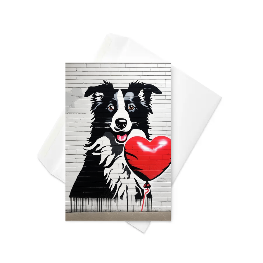 PugMug Custom Border Collie Greeting Card