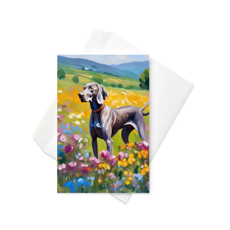 PugMug Custom Weimaraner Greeting Card
