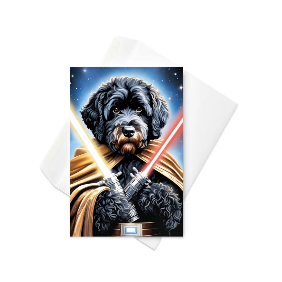 PugMug Custom Portuguese Water Dog Greeting Card