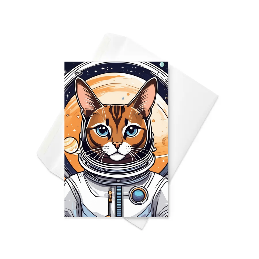 PugMug Custom Tabby Abyssinian Cat Greeting Card