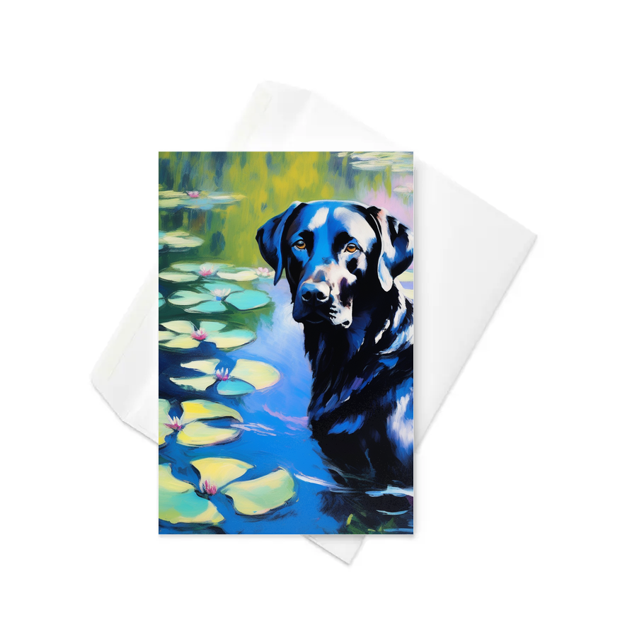 PugMug Custom Black Labrador Retriever Greeting Card