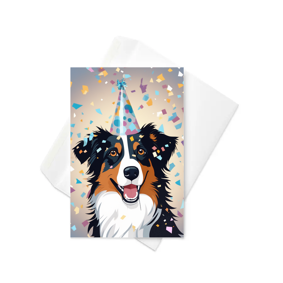 PugMug Custom Australian Shepherd Dog Greeting Card