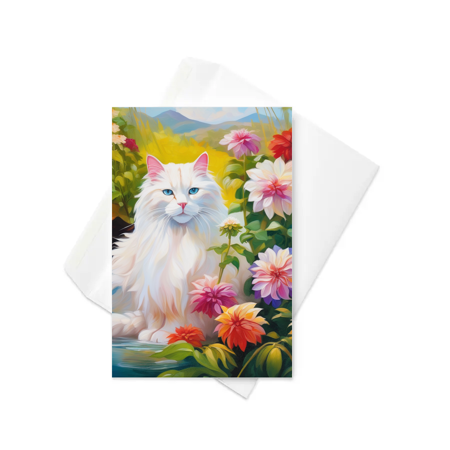 PugMug Custom White Companion Cat Greeting Card