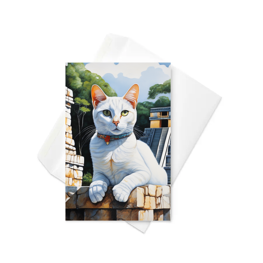 PugMug Custom White Companion Cat Greeting Card