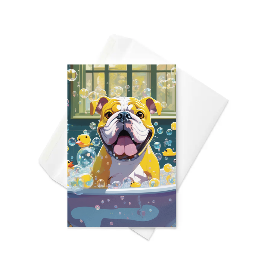 PugMug Custom Bulldog Greeting Card