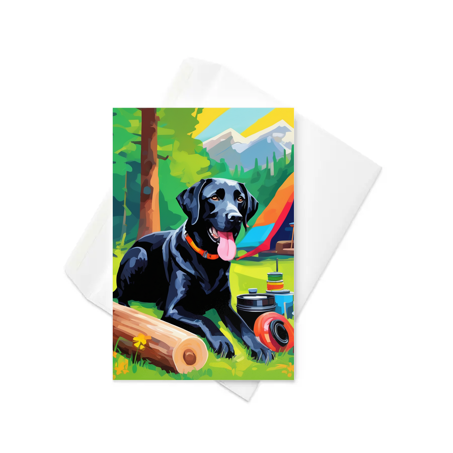 PugMug Custom Black Labrador Retriever Greeting Card