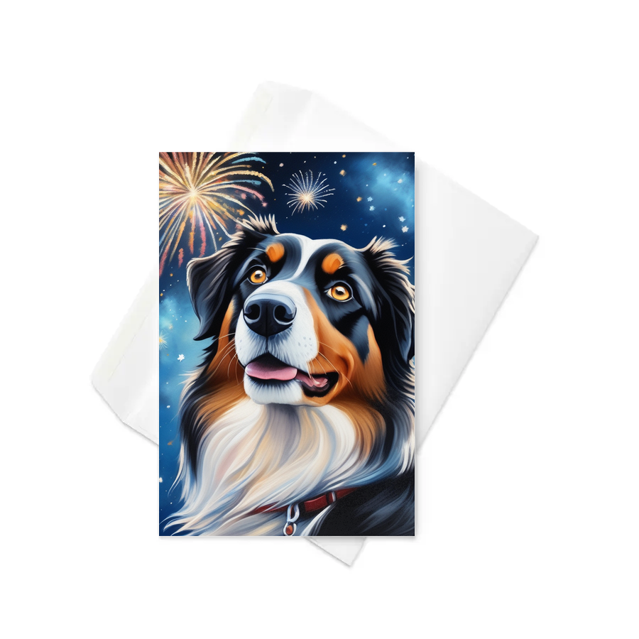PugMug Custom Miniature American Shepherd Greeting Card