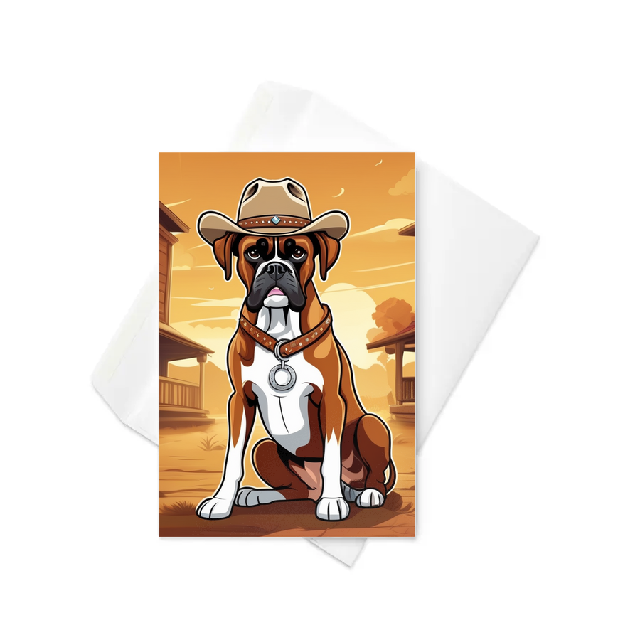 PugMug Custom Boxer Dog Greeting Card