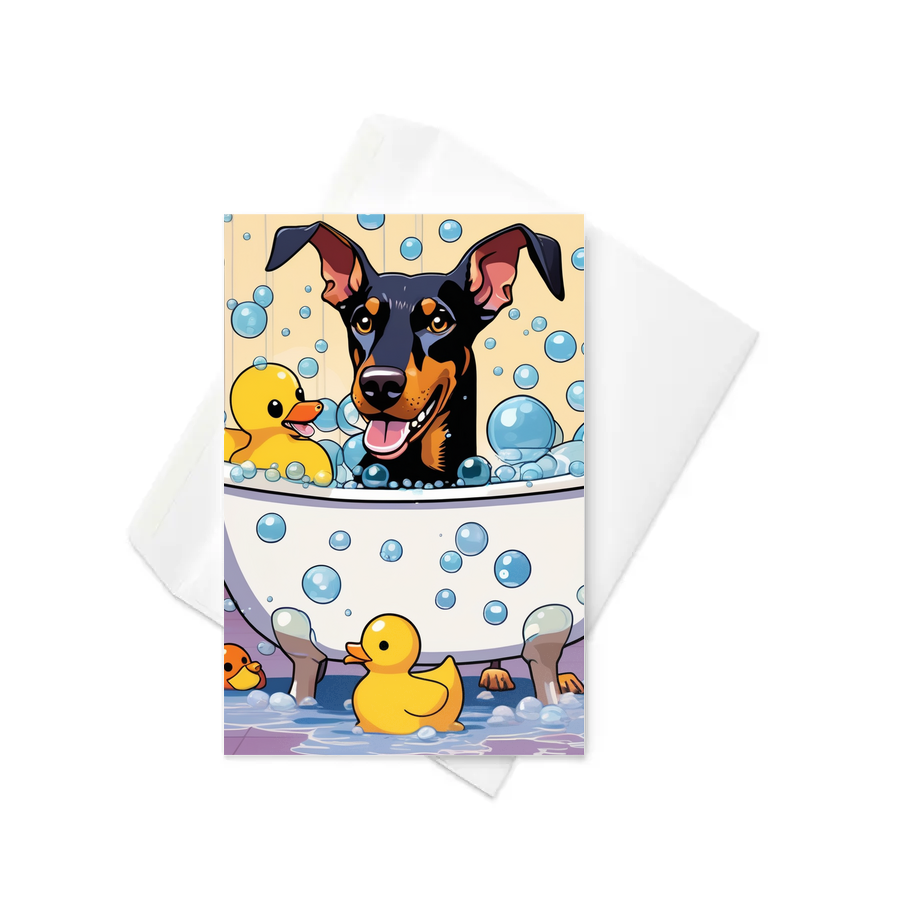 PugMug Custom Doberman Pinscher Greeting Card