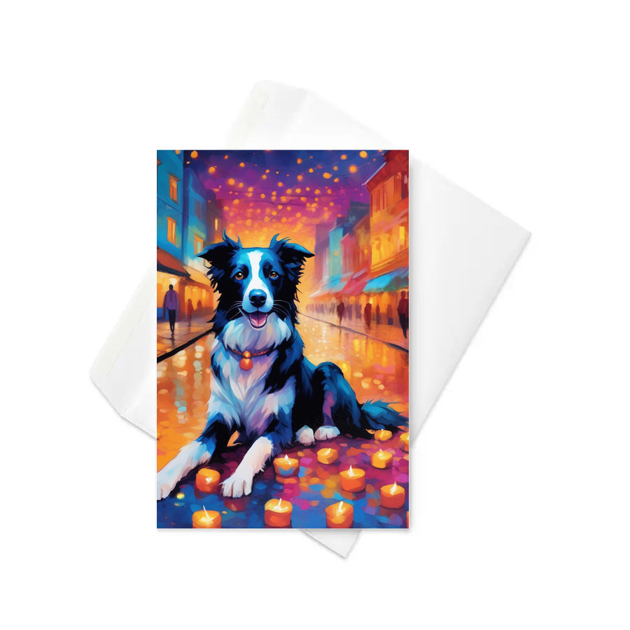 PugMug Custom Border Collie Greeting Card