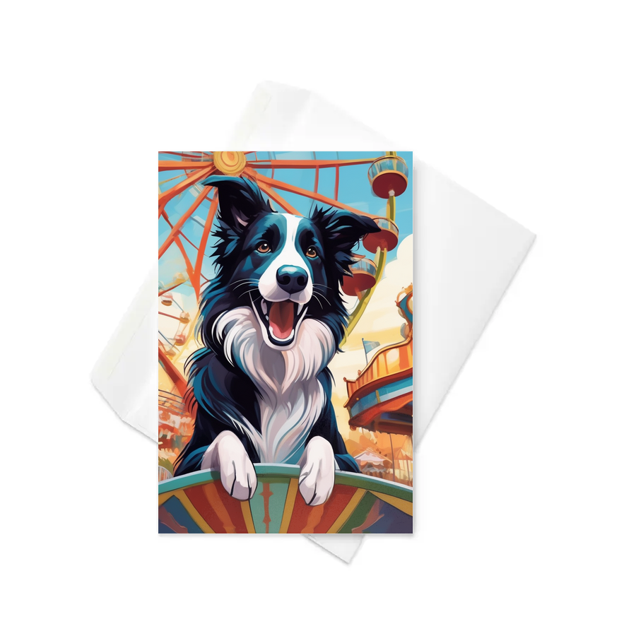 PugMug Custom Border Collie Greeting Card