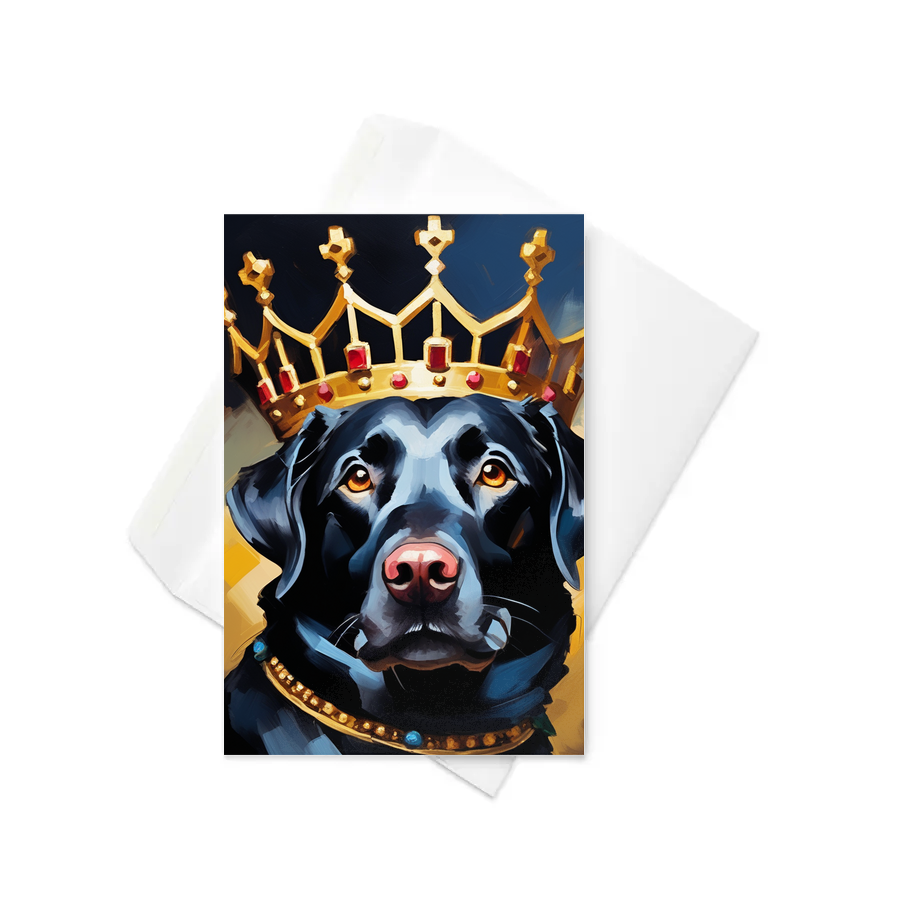 PugMug Custom Black Labrador Retriever Greeting Card