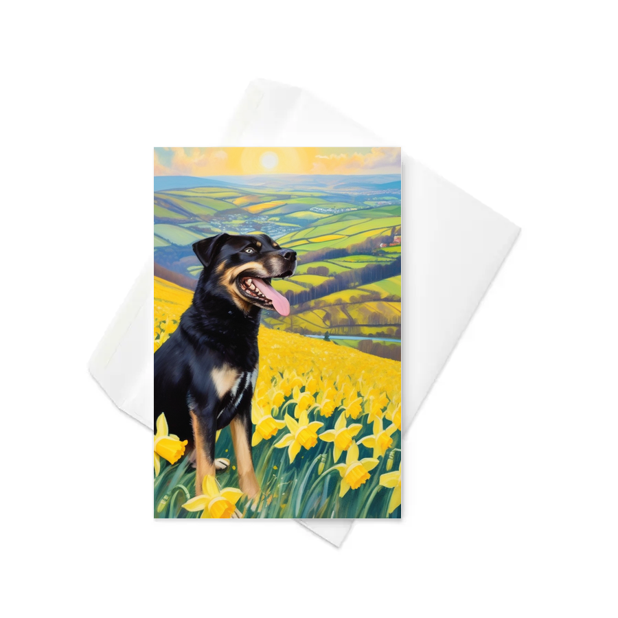 PugMug Custom Blue Greeting Card
