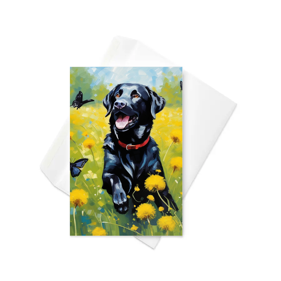 PugMug Custom Black Labrador Retriever Greeting Card