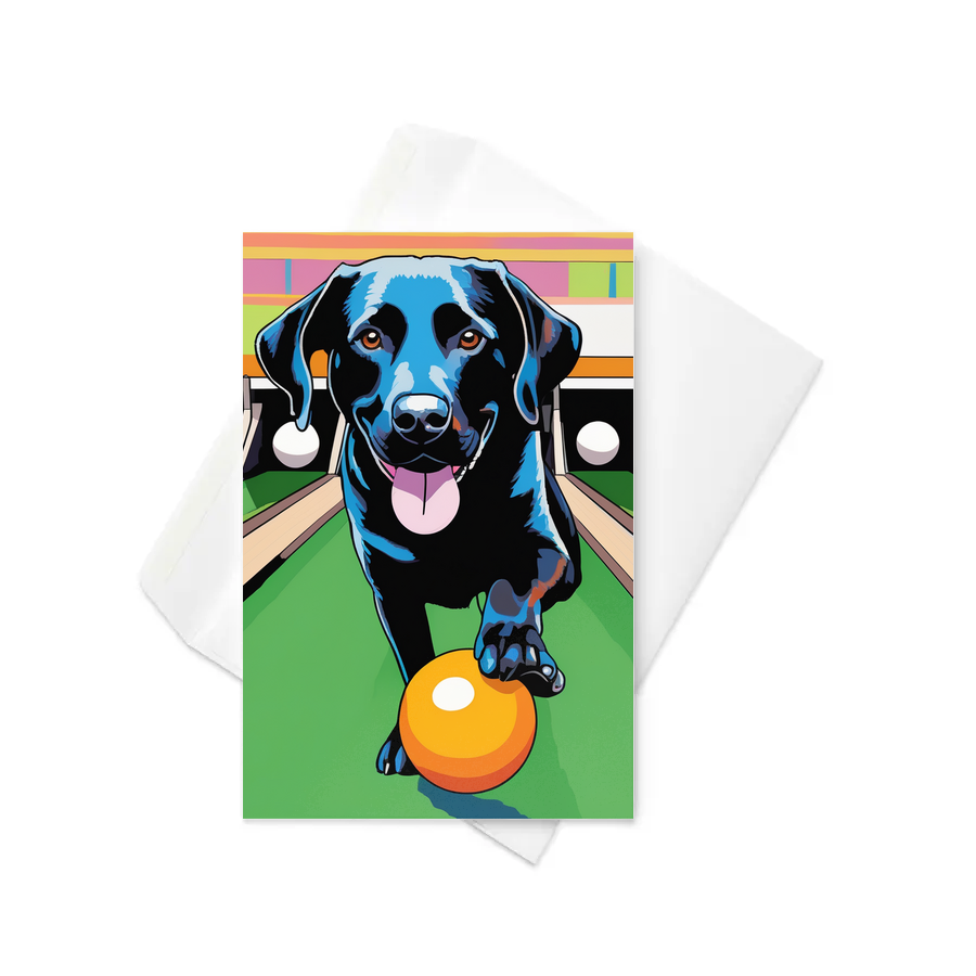 PugMug Custom Black Labrador Retriever Greeting Card