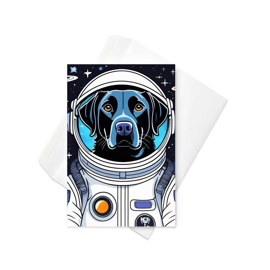 PugMug Custom Black Labrador Retriever Greeting Card