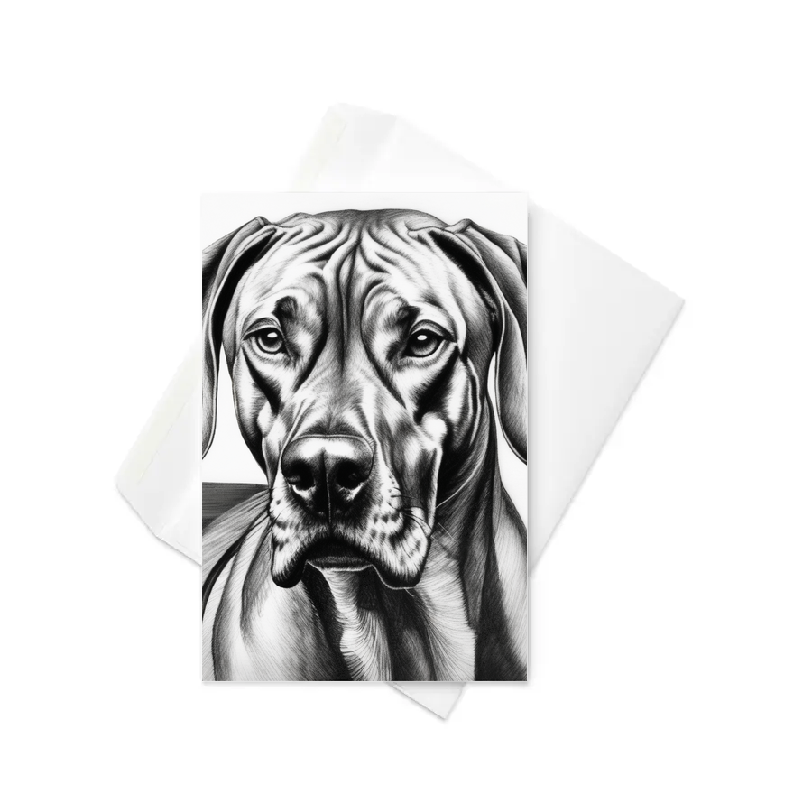 PugMug Custom Rhodesian Ridgeback Greeting Card
