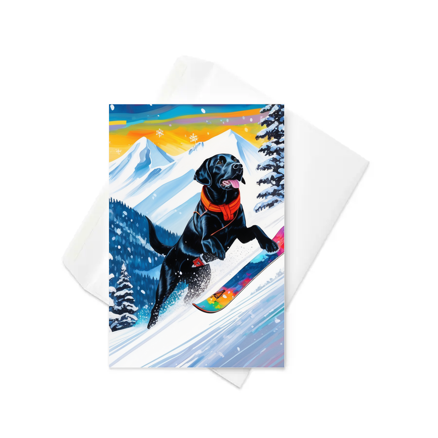 PugMug Custom Black Labrador Retriever Greeting Card