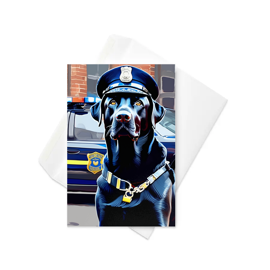 PugMug Custom Black Labrador Retriever Greeting Card