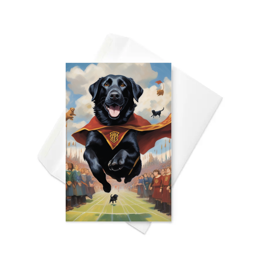 PugMug Custom Black Labrador Retriever Greeting Card
