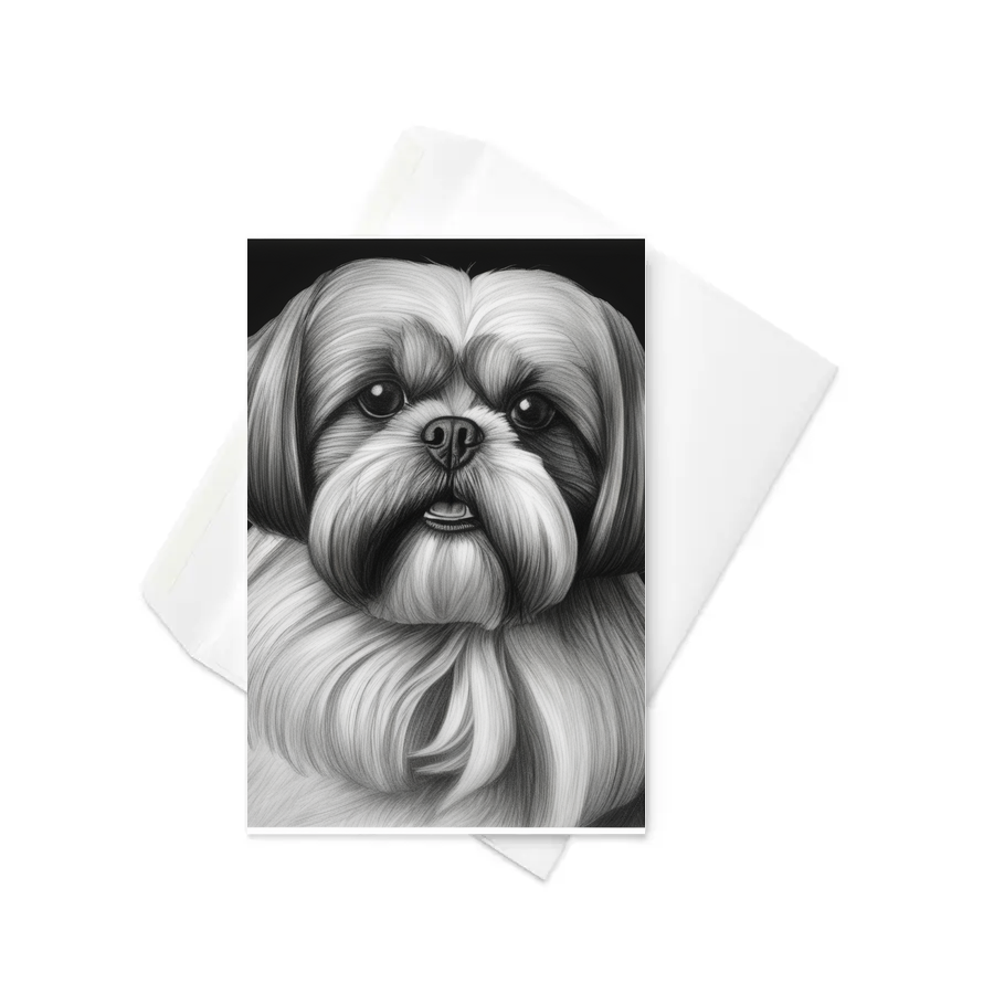 PugMug Custom Shih Tzu Greeting Card