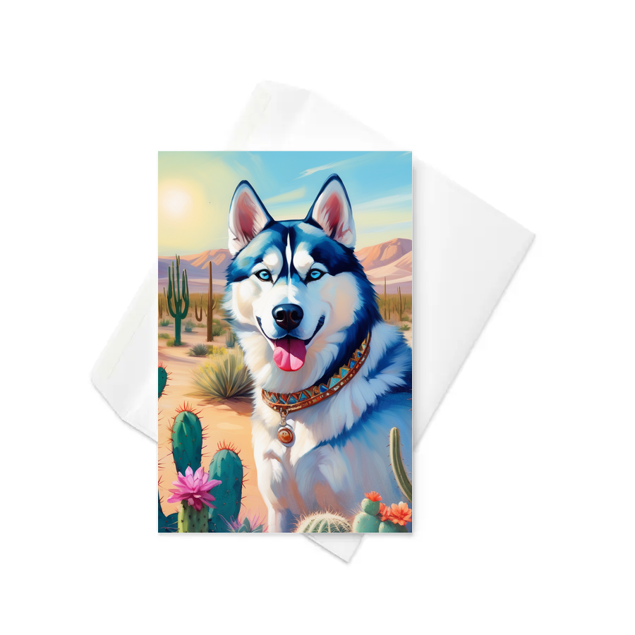 PugMug Custom Siberian Husky Greeting Card