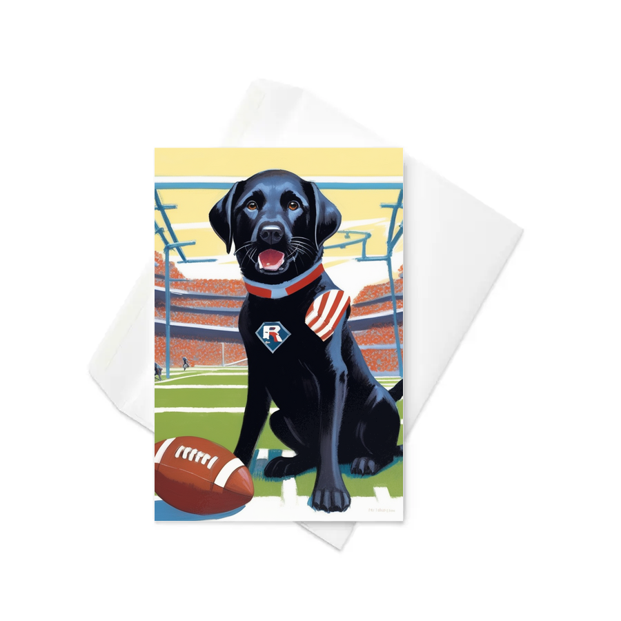 PugMug Custom Black Labrador Retriever Greeting Card