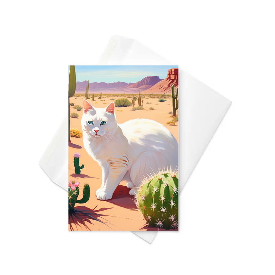 PugMug Custom White Companion Cat Greeting Card