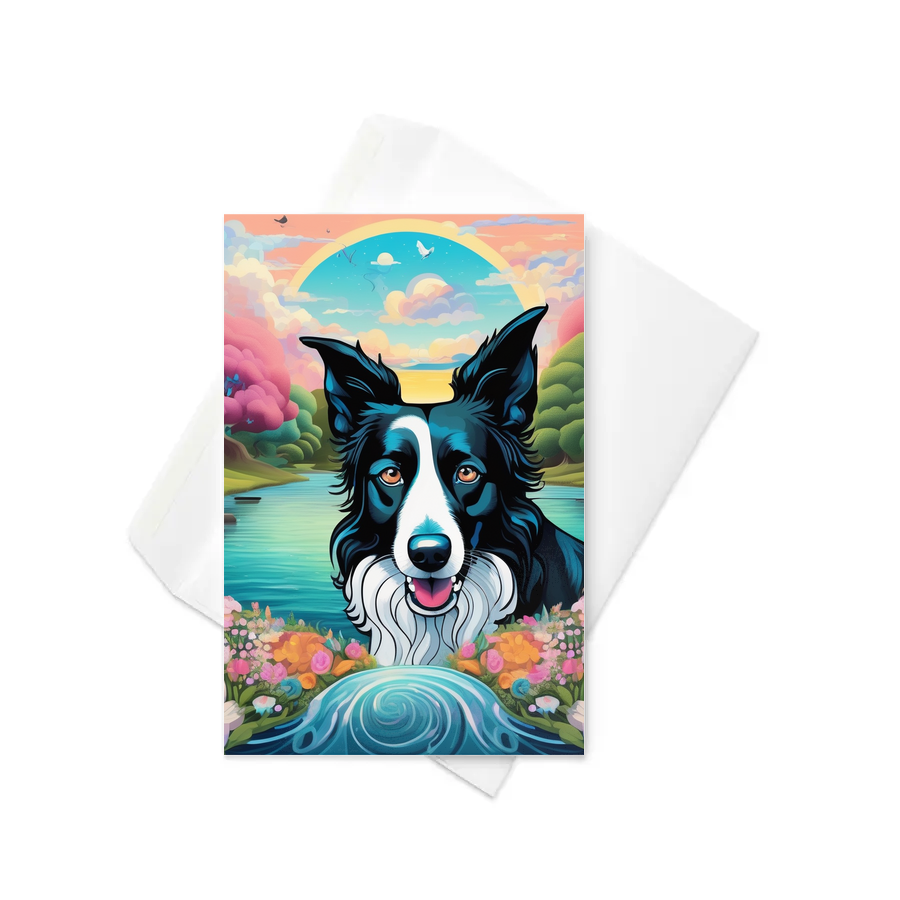 PugMug Custom Border Collie Greeting Card