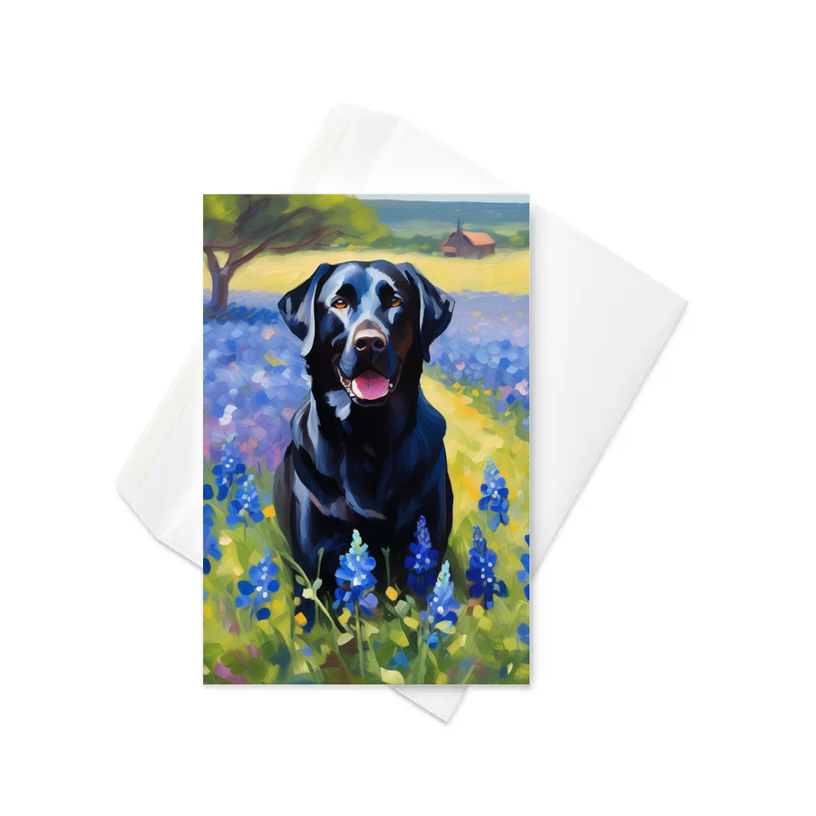 PugMug Custom Black Labrador Retriever Greeting Card