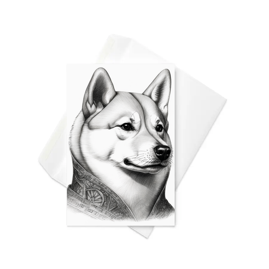 PugMug Custom Shiba Inu Greeting Card