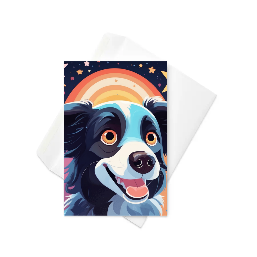 PugMug Custom Border Collie Greeting Card